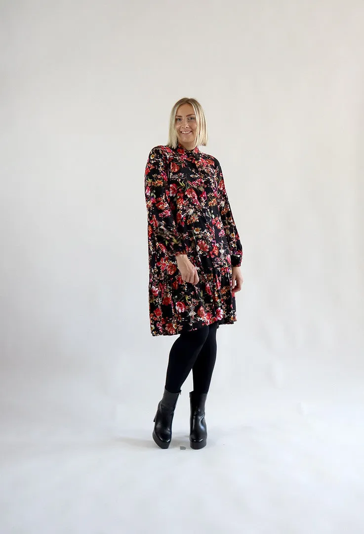 Shirt Dress Flower Garden