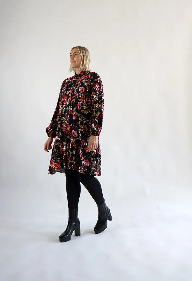 Shirt Dress Flower Garden