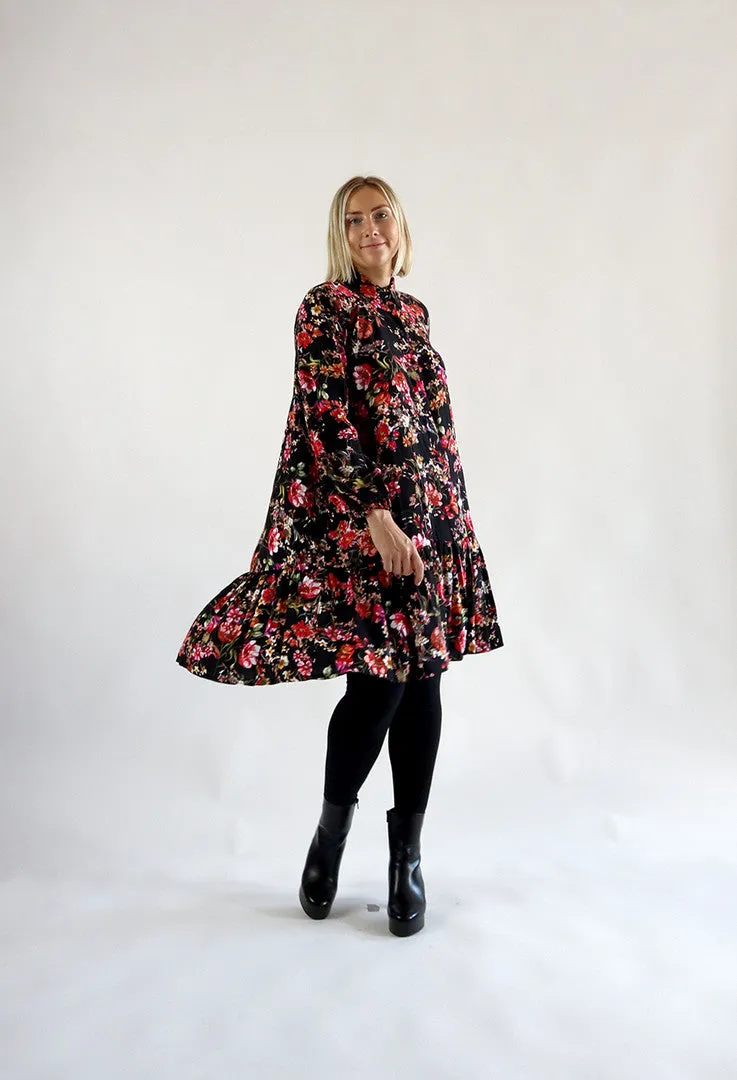 Shirt Dress Flower Garden