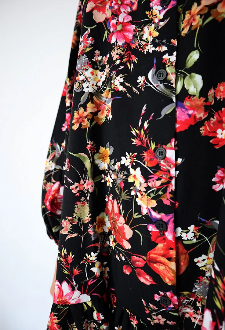 Shirt Dress Flower Garden