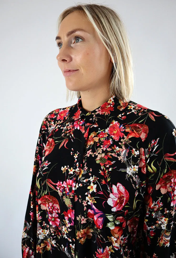 Shirt Dress Flower Garden