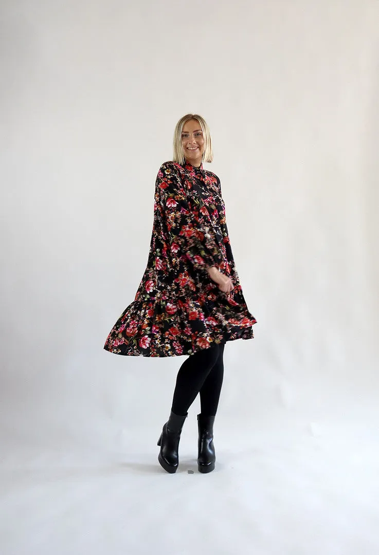 Shirt Dress Flower Garden