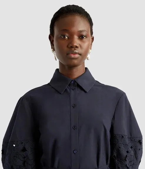 Short Sleeve Midi Shirt Dress