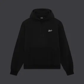 Signature Embroidery Hoodie Black