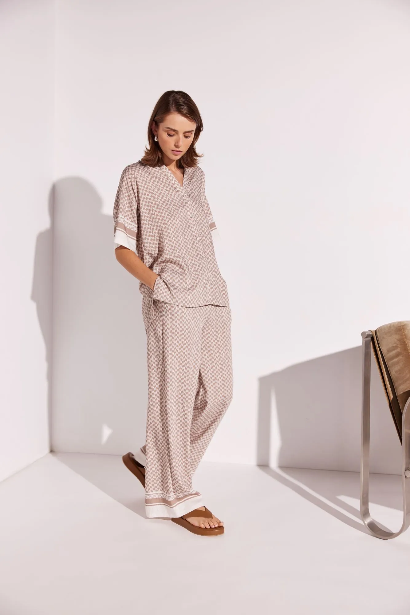 Soleil Drawstring Pants | Beige