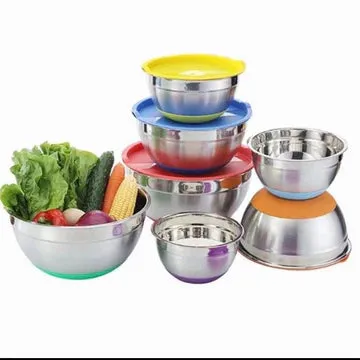 Stainless Steel Bowl Set Colorful 5pcs
