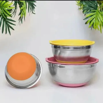 Stainless Steel Bowl Set Colorful 5pcs