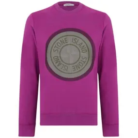Stone Island Purple Large Logo Sweatshirt