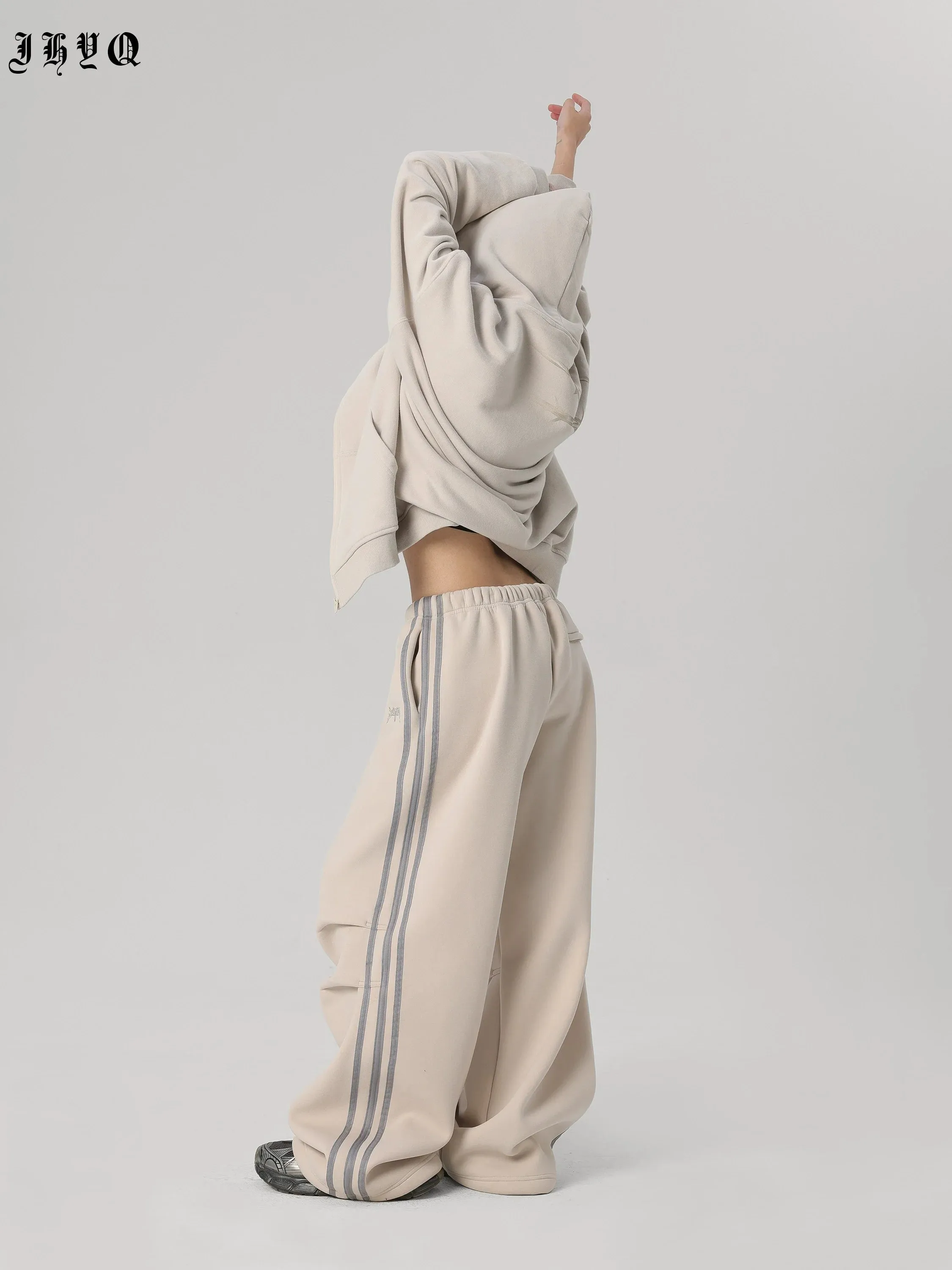 Striped Loose Sports Paratrooper Sweatpants