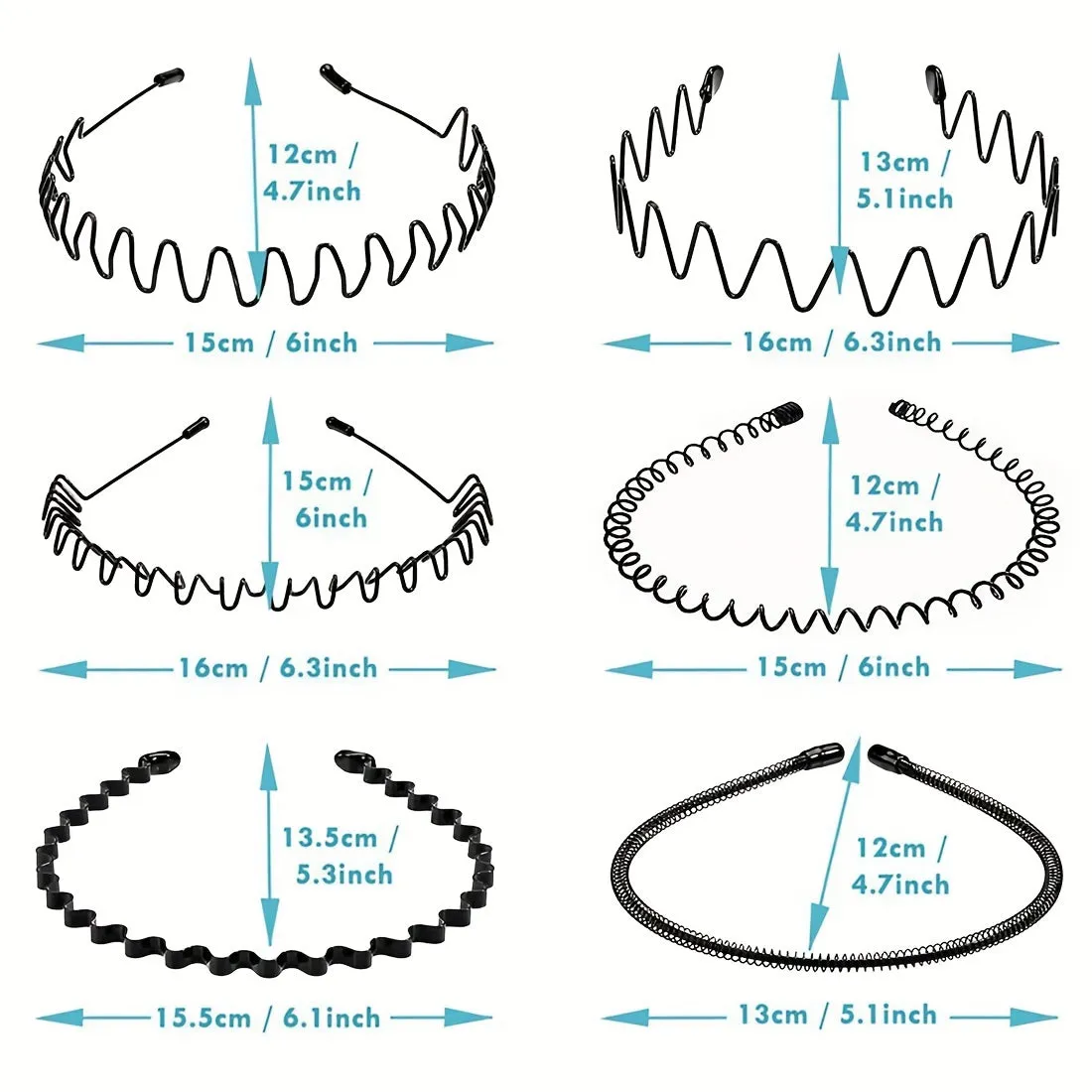 Stylish NonSlip Metal Headbands for Men and Women