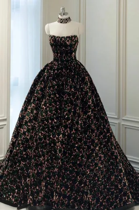Stylish Sequins Long Prom Dress A-Line Party Dress