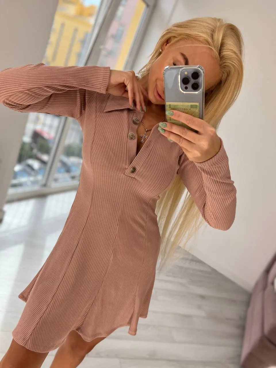 Stylish Short Dress with Collar Many Colors