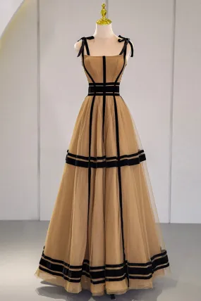 Stylish Tulle Long Prom Dress A-Line Evening Party Dress