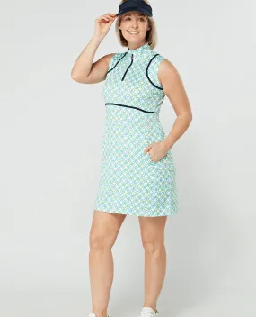 SWING OUT SISTER Jane Sleeveless Dress Dazzling Blue & Emerald