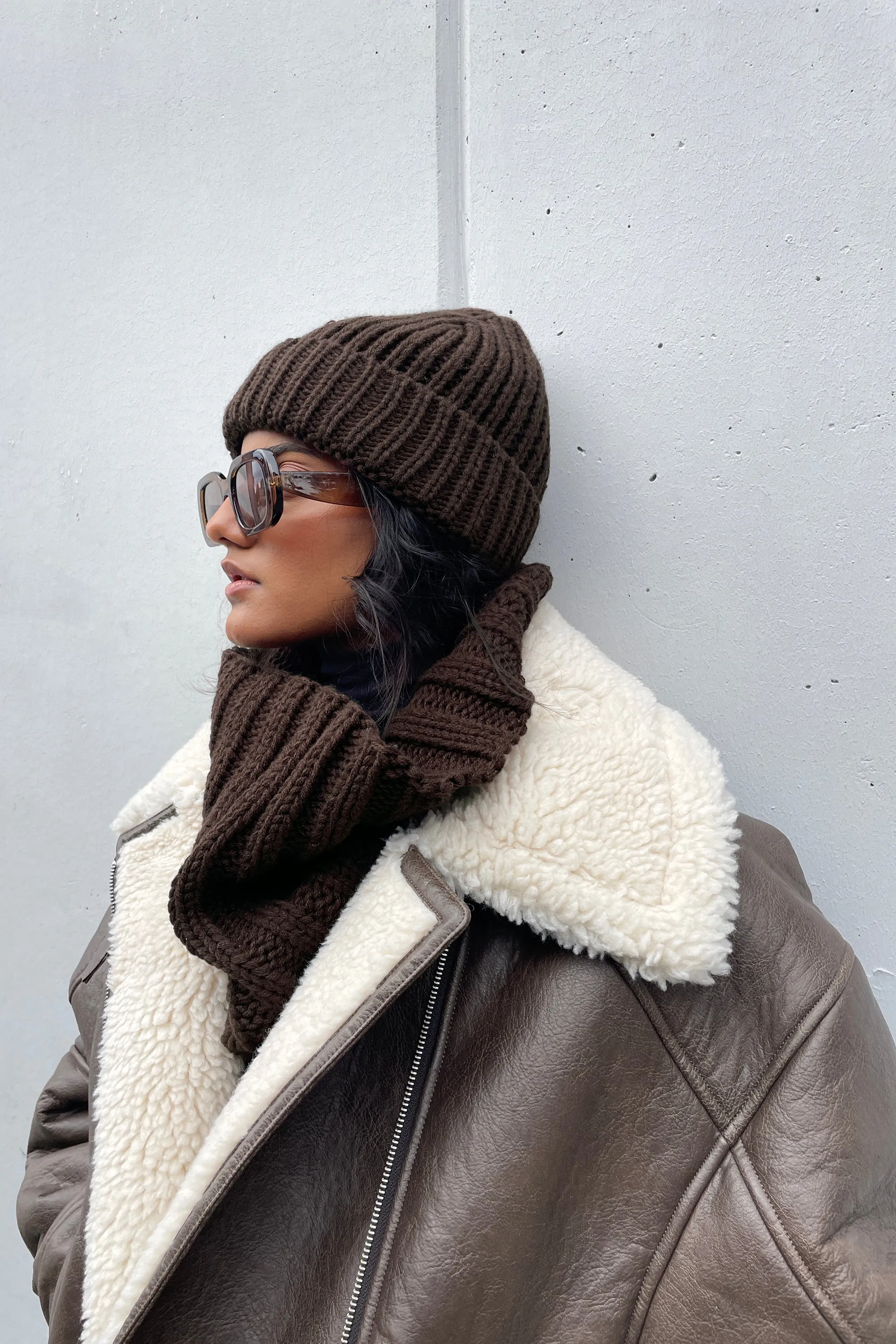 THICK RIBBED BEANIE