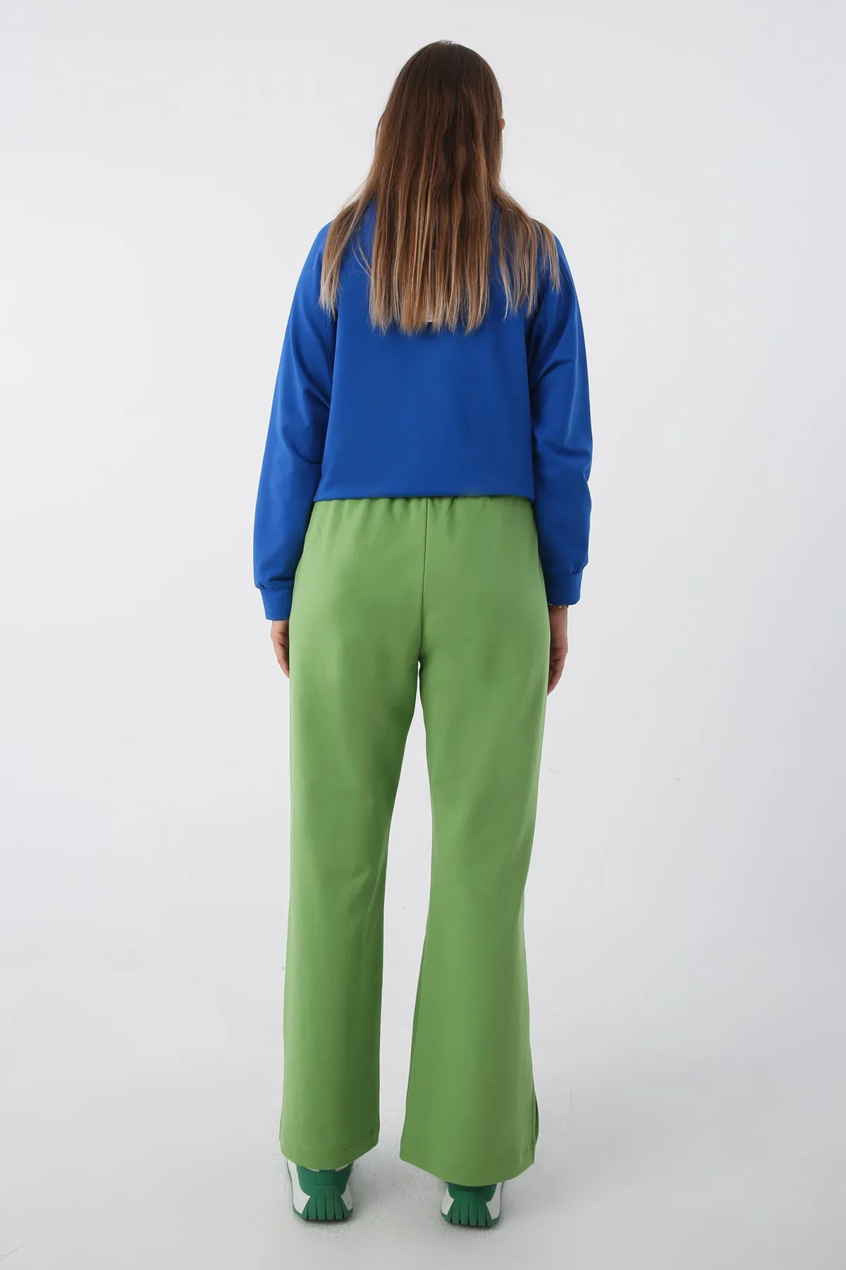 TLD Women Allday Green Sweatpants with Slits - Lakeland