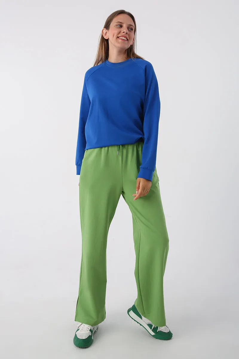 TLD Women Allday Green Sweatpants with Slits - Lakeland