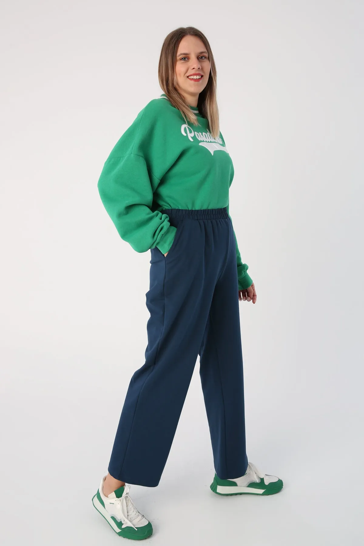 TLD Women Allday Village Indigo Plus Size Elastic Sweatpants - Évreux
