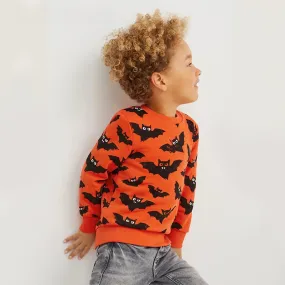 Toddler/Kid Boy's Cartoon Bat Print Design Sweatshirt