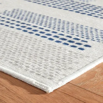 Tread Lightly Navy Machine Washable Rug
