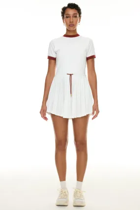Trent Court Dress 30 - White/Burnt Sienna