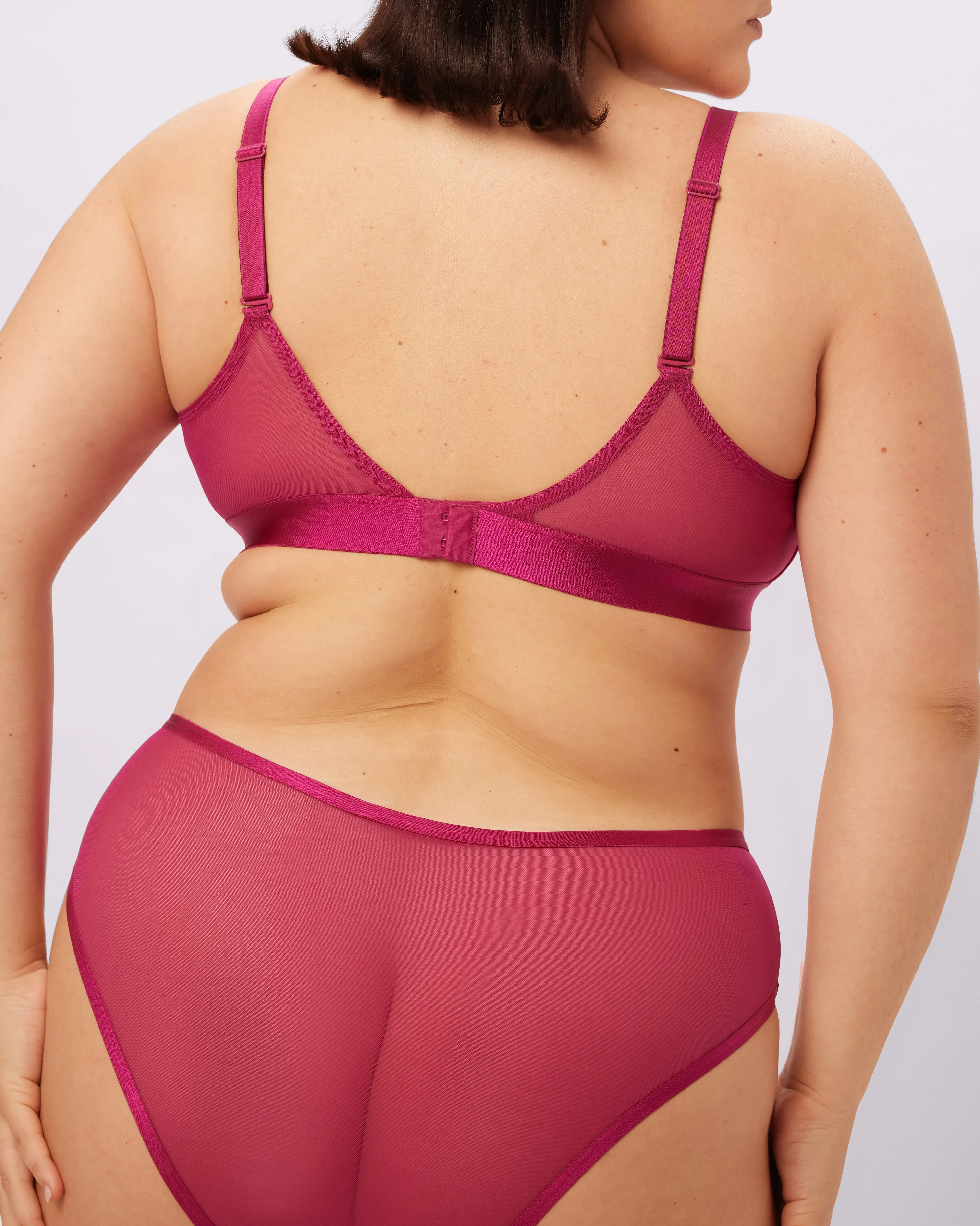 Triangle Bralette | Silky Mesh | Archive (Maraschino)