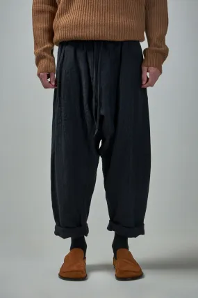 Trousers#81 1-Tuck Elasticated Track Pants Co LI Relief Striped