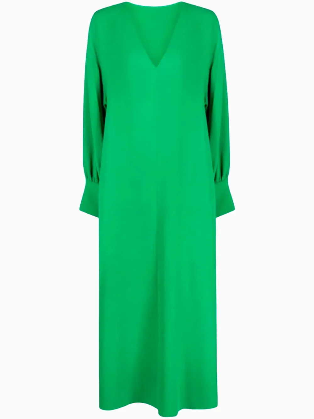 V-neck long-length dress