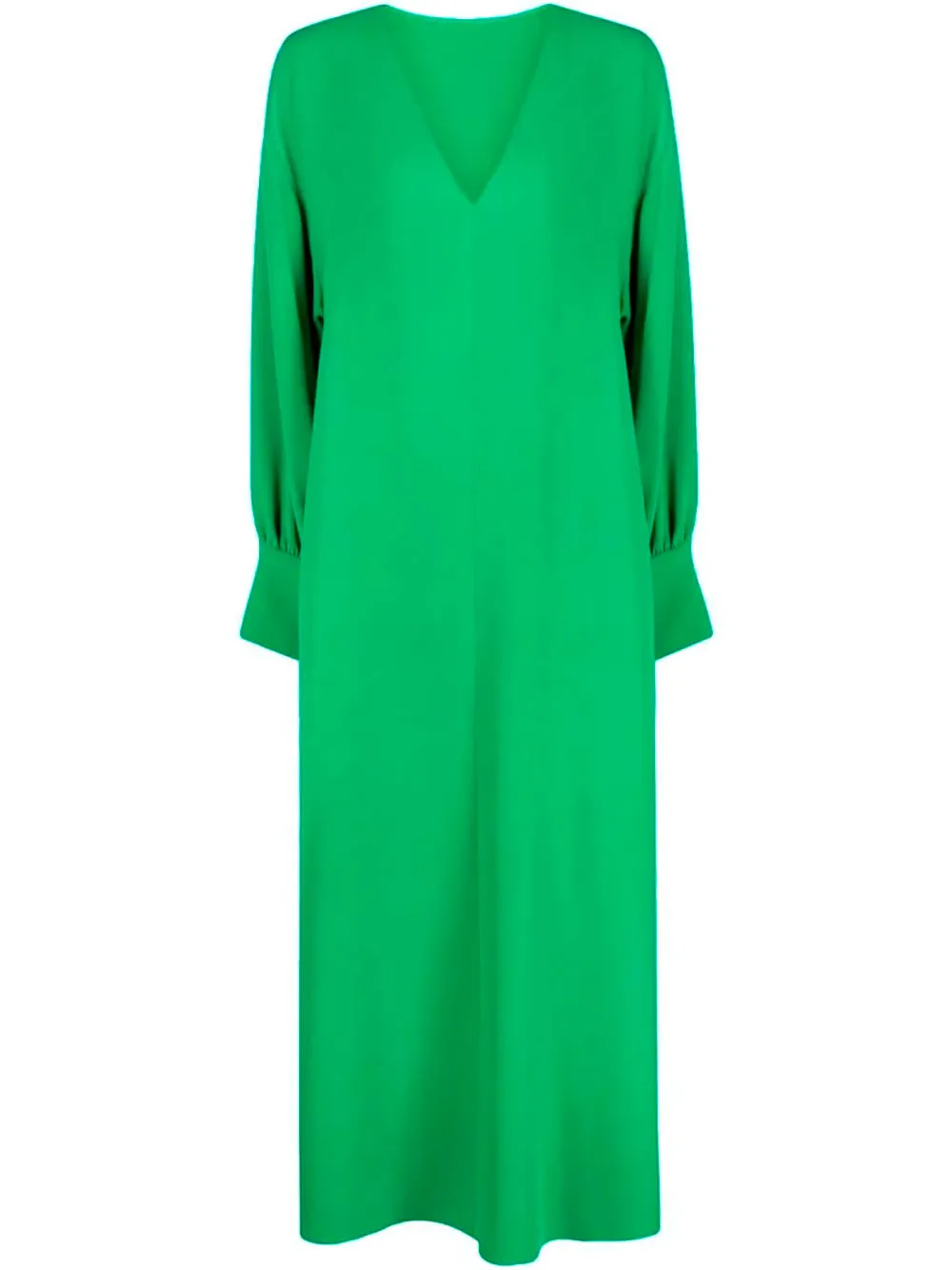 V-neck long-length dress