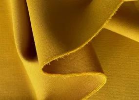 Vibrant Honeyed Amber Double-Faced Wool Coating (Made in Italy)