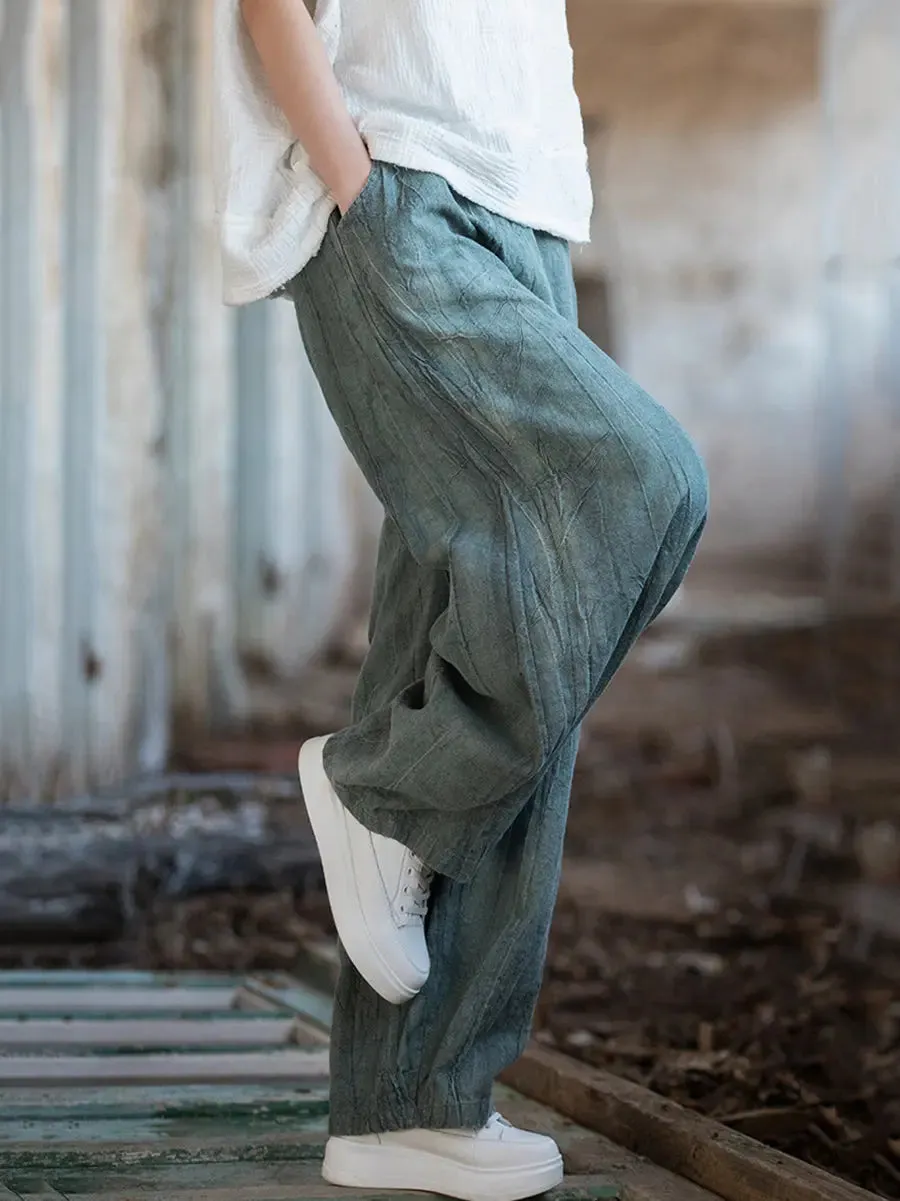 Women Tie-dye Fleece-lined Harem Pants