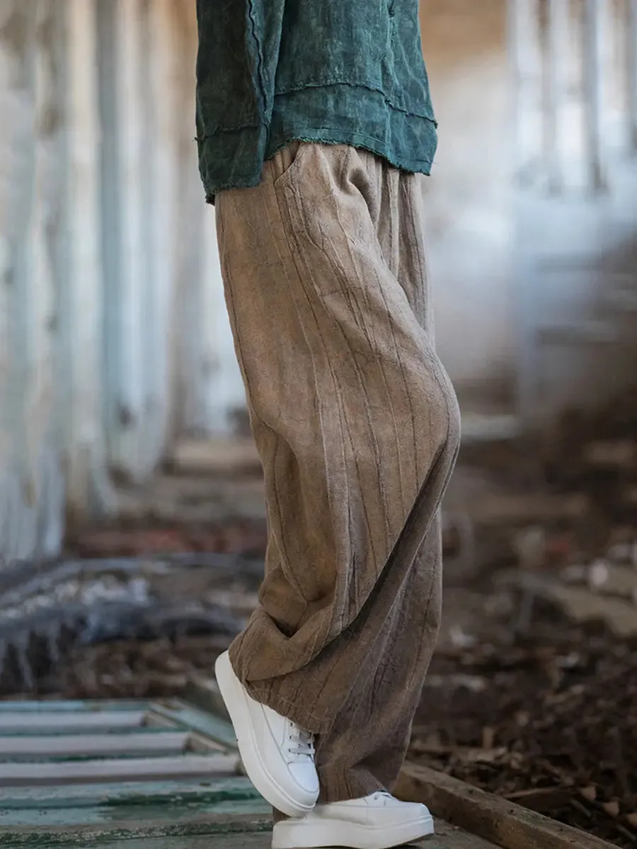 Women Tie-dye Fleece-lined Harem Pants