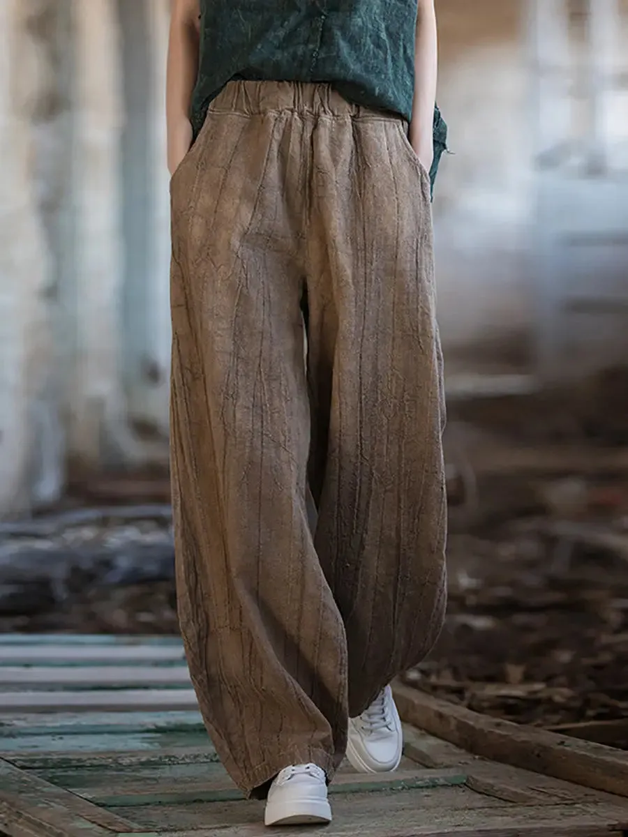 Women Tie-dye Fleece-lined Harem Pants