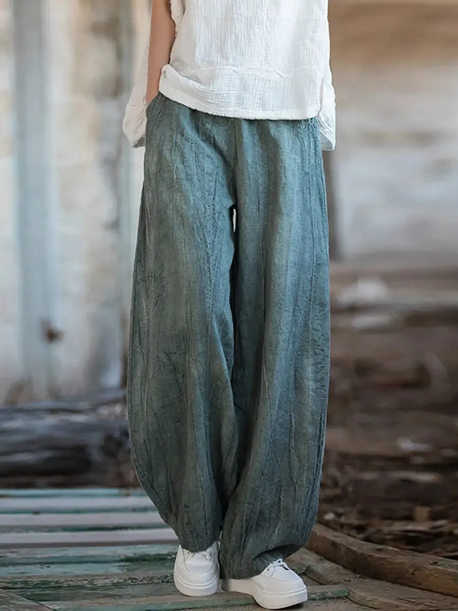 Women Tie-dye Fleece-lined Harem Pants