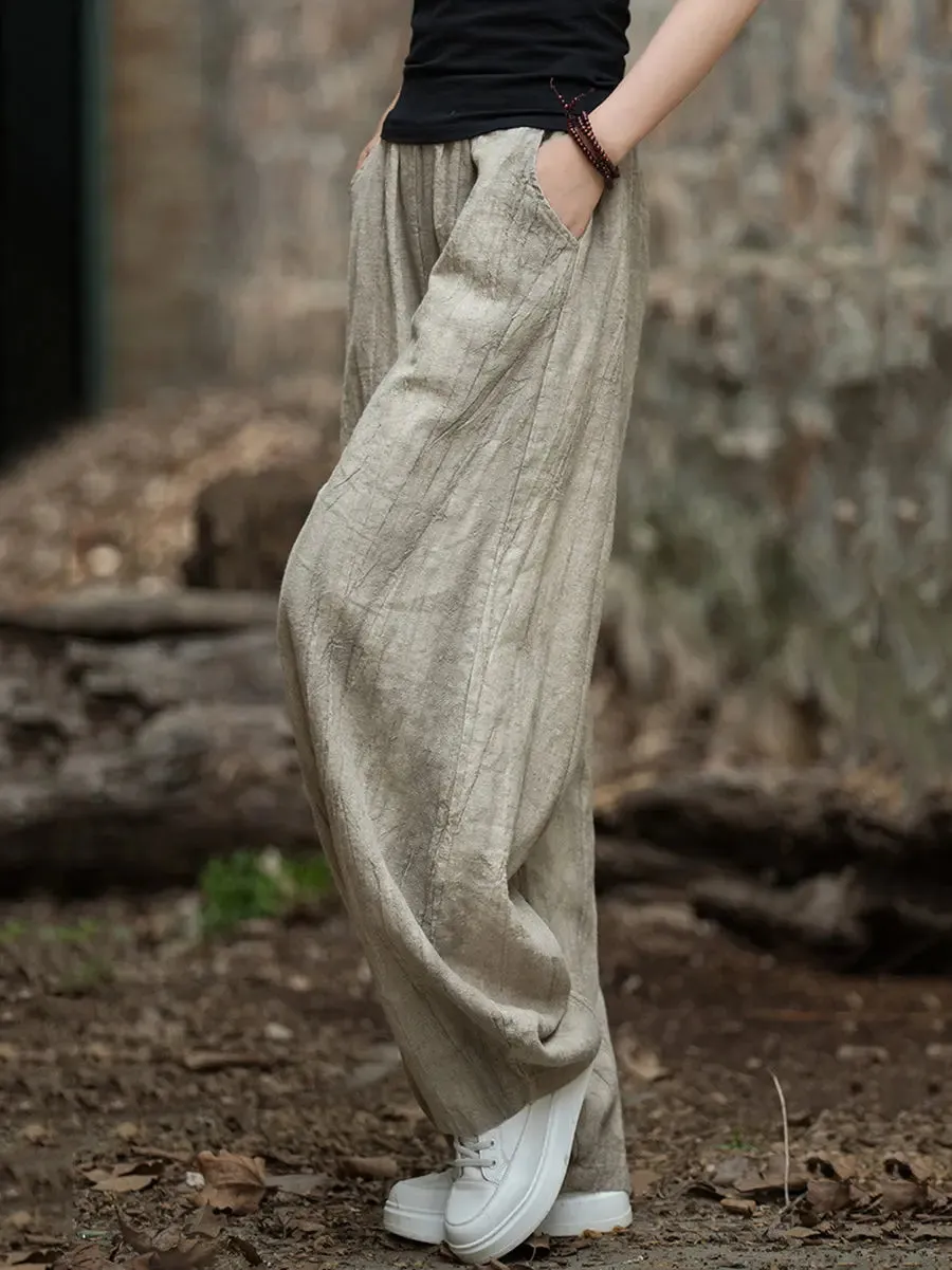 Women Tie-dye Fleece-lined Harem Pants