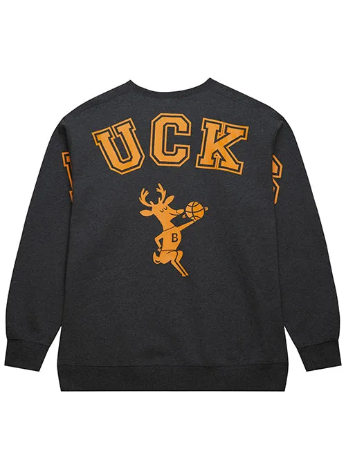 Women's Mitchell & Ness HWC '68 Milwaukee Bucks Oversized Crewneck Sweatshirt
