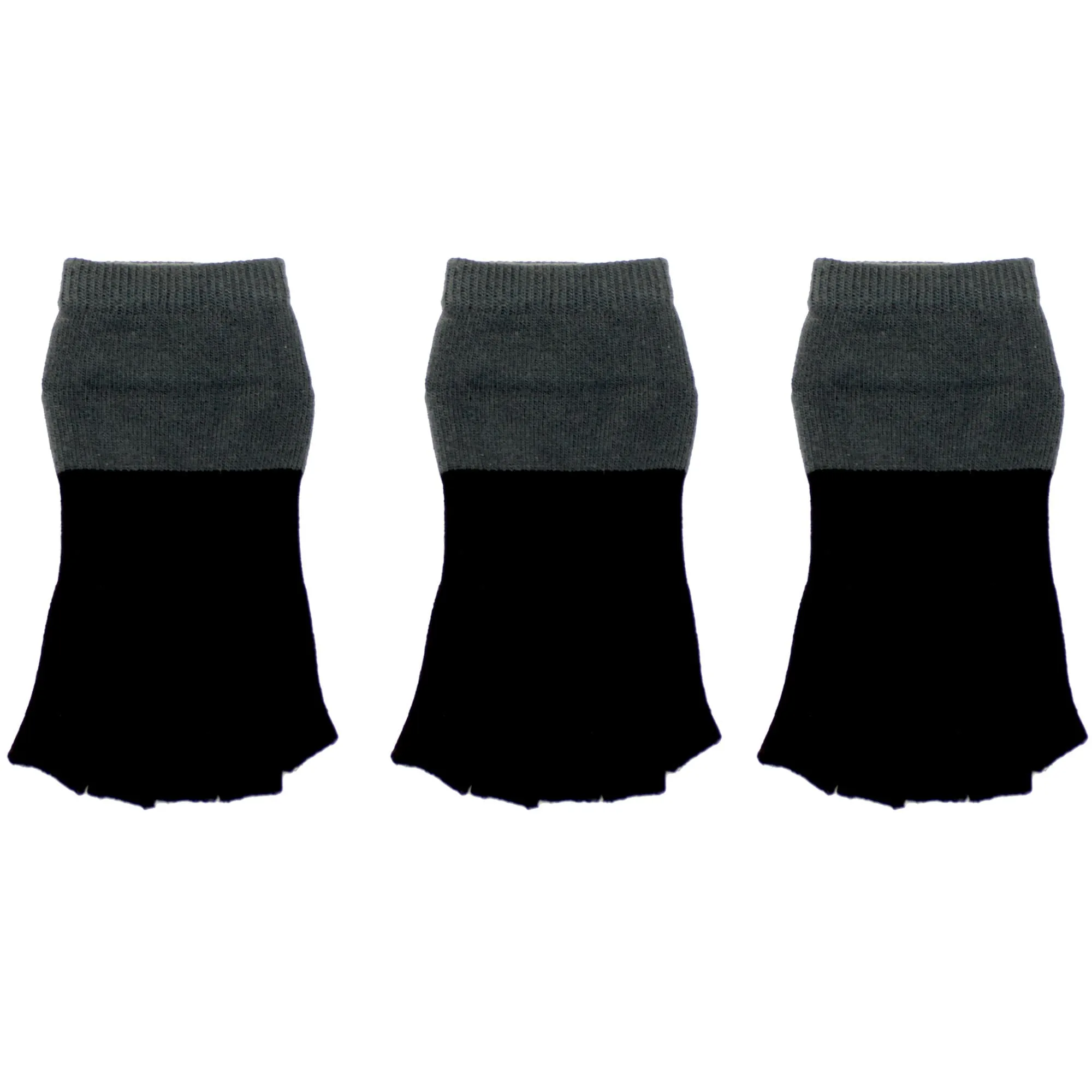 Women's Rayon from Bamboo Fiber Socks Yoga Barre Pilates Non-Skid Toe Grip Socks - 3 Pair