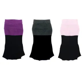 Women's Rayon from Bamboo Fiber Socks Yoga Barre Pilates Non-Skid Toe Grip Socks - 3 Pair