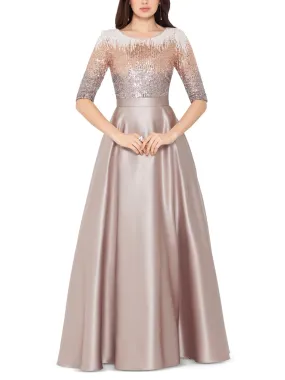 Women's Sequined Maxi Dress,Beige