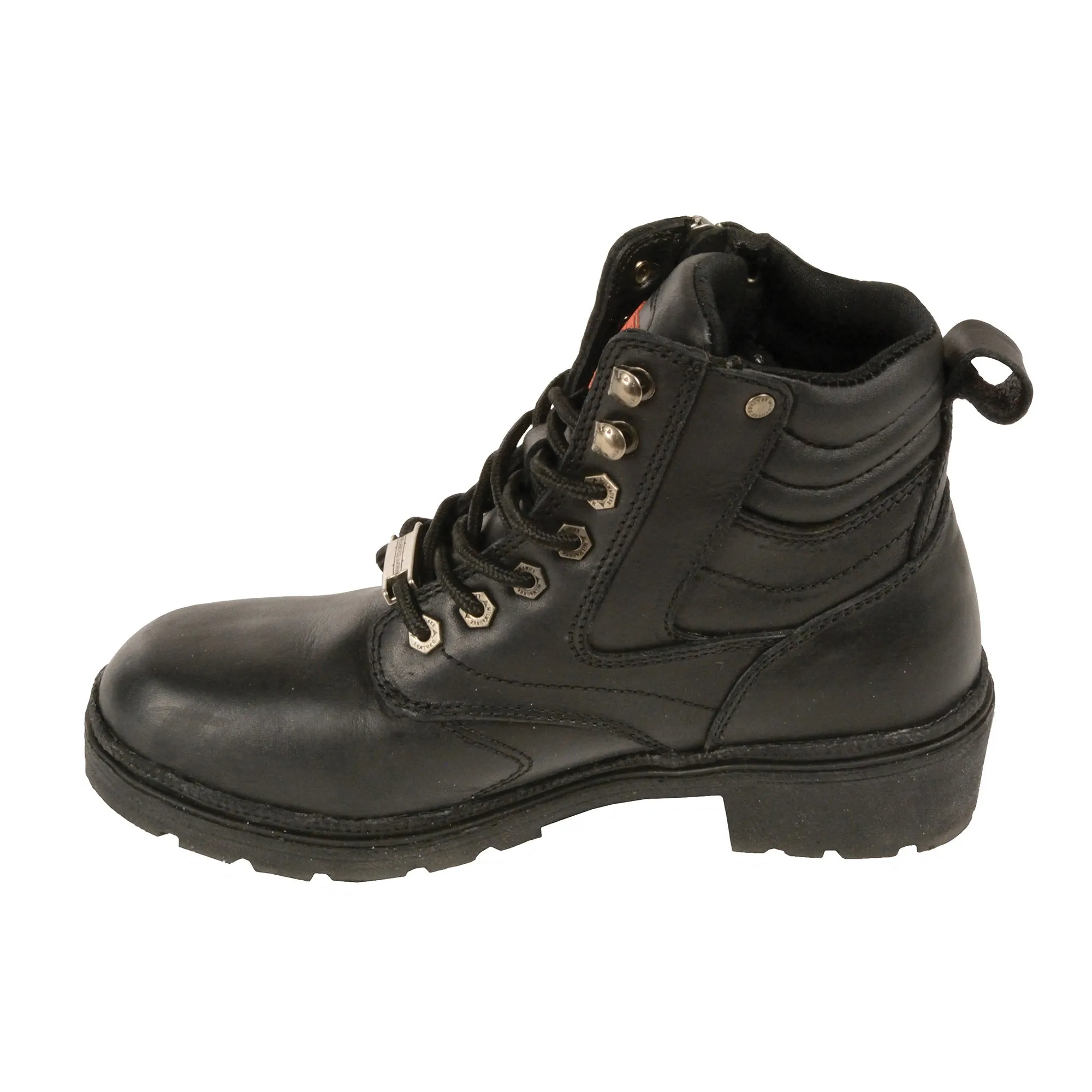 Women's Side Zipper Plain Toe Boot