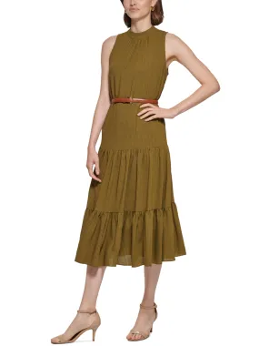 Women's Textured Dress,Olive