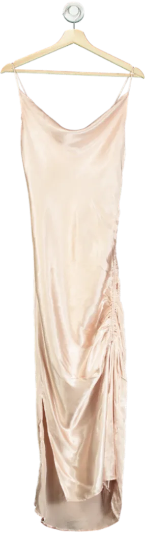 Zara Basic Pink Satin Slip Dress XS